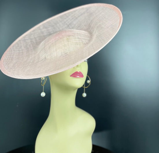 Sinamay Derby Hat Base: Upturned Brim DIY Millinery Supply (16.14" Diameter)