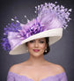 Kentucky Derby Hat Lavender Purple Wide Brim Hat for Women, Elegant Statement Church Hat, Royal Ascot Race Day Hat, Wedding Guest Hat