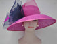 Sinamay Kentucky Derby Hat: Hot Pink Wide Brim Royal Ascot Hat