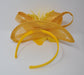 Derby Hat Feather Floral Sinamay Headband Fascinator Cocktail Yellow
