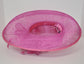 Fuschia Sinamay Derby Hat: Wide Brim Feather Ascot Hat