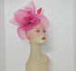 Hot Pink Feather Fascinator Hat: DerbyWedding Headband