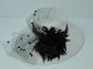 Sinamay Derby Hat: Wide Brim Feathered Church Wedding Hat