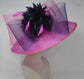 Sinamay Kentucky Derby Hat: Hot Pink Wide Brim Royal Ascot Hat