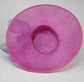 Wide Brim Kentucky Derby Hat, Ascot Hat for Wedding & Tea Party, Garden Party Hat, Mother of the Bride, Church Fuchsia Pink W Navy Blue