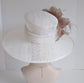 Wide Brim Feather Derby Hat: Royal Ascot Wedding Tea Party