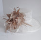 Wide Brim Feather Derby Hat: Royal Ascot Wedding Tea Party