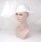 White Sinamay Kentucky Derby Hat: Wide Brim Royal Ascot Hat