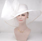 White Wide Brim Kentucky Derby Hat,Ascot Hat for Wedding & Tea Party, Garden Party Hat, Mother of the Bride, Church