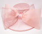 Blush Pink Derby Hat: Sinamay & Organza Wide Brim Ascot Hat