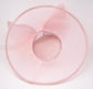 Blush Pink Derby Hat: Sinamay & Organza Wide Brim Ascot Hat