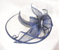 White Navy Sinamay Wide Brim Kentucky Derby Hat,Ascot Hat for Wedding & Tea Party, Garden Party Hat, Mother of the Bride, Church