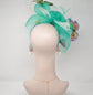 Butterfly Feather Fascinator: Turquoise Floral Headband for Kentucky Derby