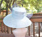 Powder Blue Sinamay Kentucky Derby Hat: Wide Brim Feather Ascot Hat