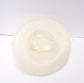 Ivory Sinamay Fascinator Hat: Feather & Net Derby Hat