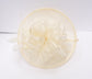 Ivory Sinamay Fascinator Hat: Feather & Net Kentucky Derby Hat