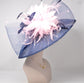 Navy Blue Derby Hat: Feather Flower Tea Party Hat