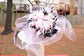 Wide Brim Sinamay Derby Hat: White, Black & Pink Feathered Church Hat