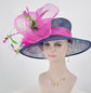 Kentucky Derby Sinamay Hat: Wide Brim Tea Party Wedding Hat