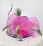 DerbySinamay Hat: Wide Brim Tea Party Wedding Hat