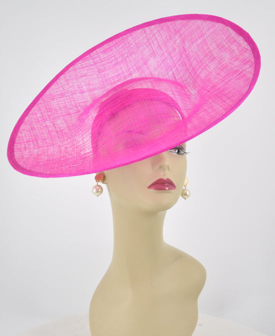 Sinamay Saucer Hat Base: Upturned Brim DIY Millinery Supply (16.14 Diameter)