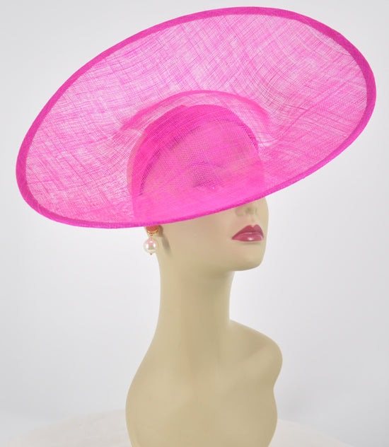 Sinamay Saucer Hat Base: Upturned Brim DIY Millinery Supply (16.14 Diameter)