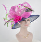 Kentucky Derby Sinamay Hat: Wide Brim Tea Party Wedding Hat