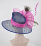 Kentucky Derby Sinamay Hat: Wide Brim Tea Party Wedding Hat