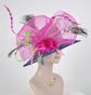 DerbySinamay Hat: Wide Brim Tea Party Wedding Hat