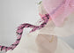 Pink Floral Derby Hat, Wide Brim Sinamay Feather Hat