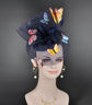 Royal Blue DerbyFascinator: Feather, Butterfly, Floral Headband