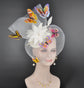 Royal Blue DerbyFascinator: Feather, Butterfly, Floral Headband