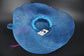 Blue Sinamay Derby Hat: Pink Feather Flower Tea Party Hat