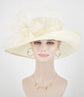 Kentucky Derby Hat: Jumbo Feather Flower Ostrich Quill Sinamay Church Hat