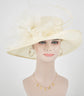 Kentucky Derby Hat: Jumbo Feather Flower Ostrich Quill Sinamay Church Hat
