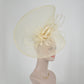 Off White Feather Fascinator Hat: Royal Ascot, Kentucky Derby