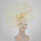 Off White Feather Fascinator Hat: Royal Ascot, Kentucky Derby