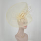 Off White Feather Fascinator Hat: Royal Ascot, Kentucky Derby