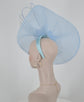 Wide Brim Kentucky Derby Fascinator Hat, Ascot Hat for Wedding & Tea Party, Garden Party Hat, Mother of the Bride, Church Powder Blue