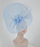 Powder Blue Feather Fascinator Hat: Kentucky Derby, Tea Party