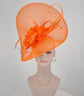 Orange Royal Ascot Fascinator Hat: Kentucky Derby Wedding Tea Party
