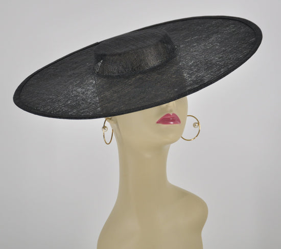 Large Brim Sinamay Fascinator Hat: DerbyMillinery Supply (18.5")