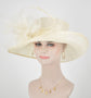 Kentucky Derby Hat: Jumbo Feather Flower Ostrich Quill Sinamay Church Hat