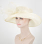 Kentucky Derby Hat: Jumbo Feather Flower Ostrich Quill Sinamay Church Hat
