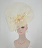 Off White Feather Fascinator Hat: Royal Ascot, Kentucky Derby
