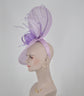 Lilac Feather Fascinator Hat, Royal Ascot DerbyWedding