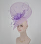 Lilac Feather Fascinator Hat, Royal Ascot DerbyWedding