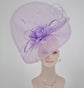 Lilac Feather Fascinator Hat, Royal Ascot DerbyWedding