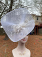 White Feather Fascinator Hat: Royal Ascot, Kentucky Derby, Wedding