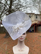 White Feather Fascinator Hat: Royal Ascot, Kentucky Derby, Wedding